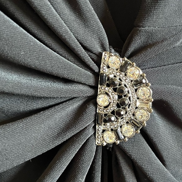 Vintage Lauren by Ralph Lauren Black Faux Wrap Dress - Picture 3 of 8